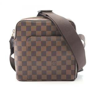 LOUIS VUITTON Authentic Brown Damier Leather Shoulder Bag